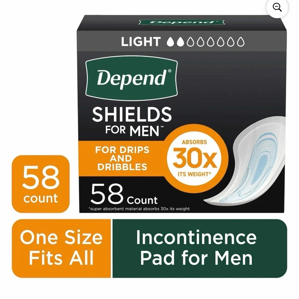 Depend Shields for Men - 58 Count